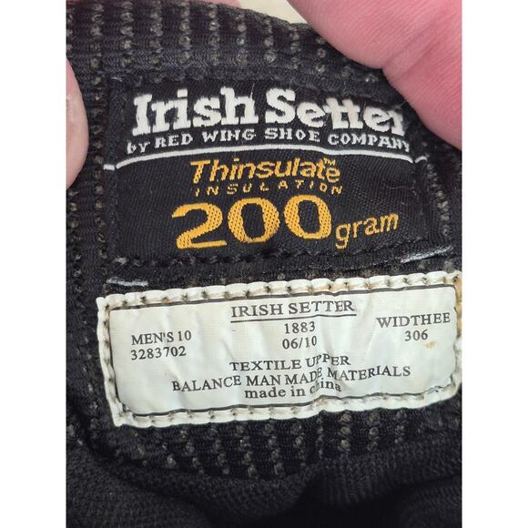 Irish Setter Red Wing Mens Boots Size 10 Waterproof Hunting Camo Thinsulate 200g